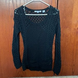 Women’s black long sleeve top, size small